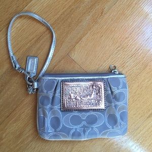 Coach Grey Wristlet